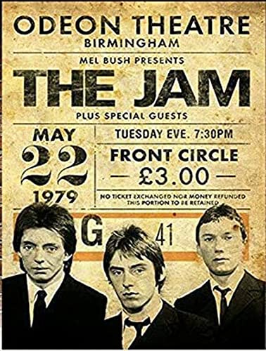The Jam Novelty - Placa de pared retro vintage de 20 x 15 cm, ideal para cobertizo de pub, bar, oficina, hombre, cueva, hogar, dormitorio, comedor, cocina, ska