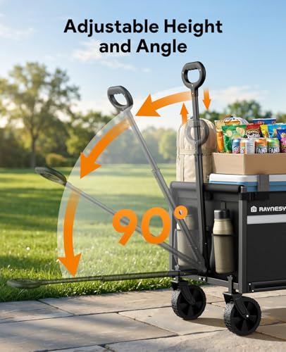 image for Raynesys Wagons Carts Foldable, Collapsible Wagon Cart Foldable, 220LB