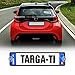 4R Quattroerre.it 16010 Kit Placa De Coche Personalizable, Azul, 25 x 10 cm