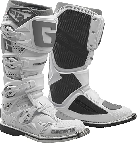 Gaerne SG-12 MX Motorcycle Boots White Off-road ATV UTV BMX MTB Adult Riding Boots Size 11