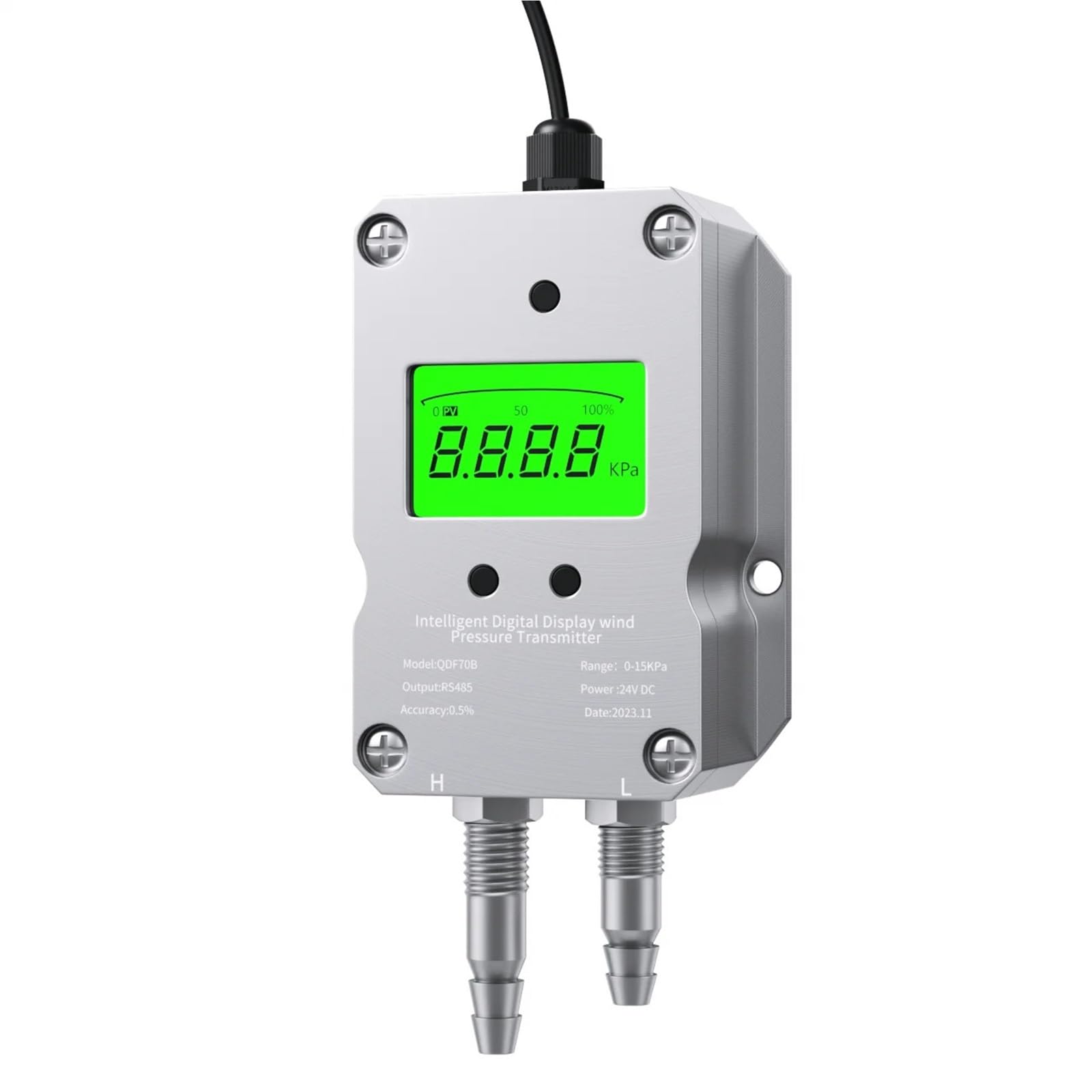 Mini transductor de presión diferencial, sensor transmisor aire y viento Alta precisión(0-1KPa)