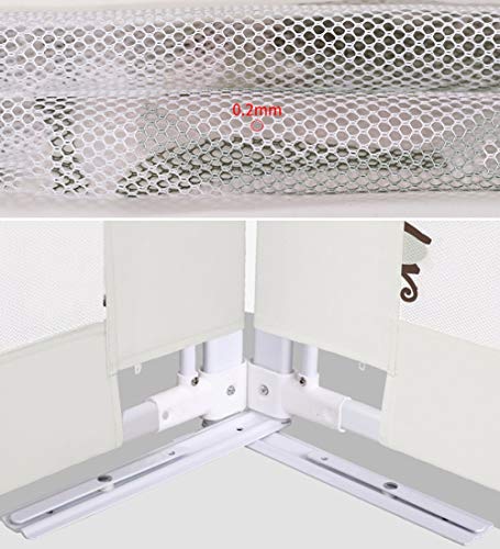 Rieles de protección con elevación vertical y malla extra larga para cuna de seguridad 5