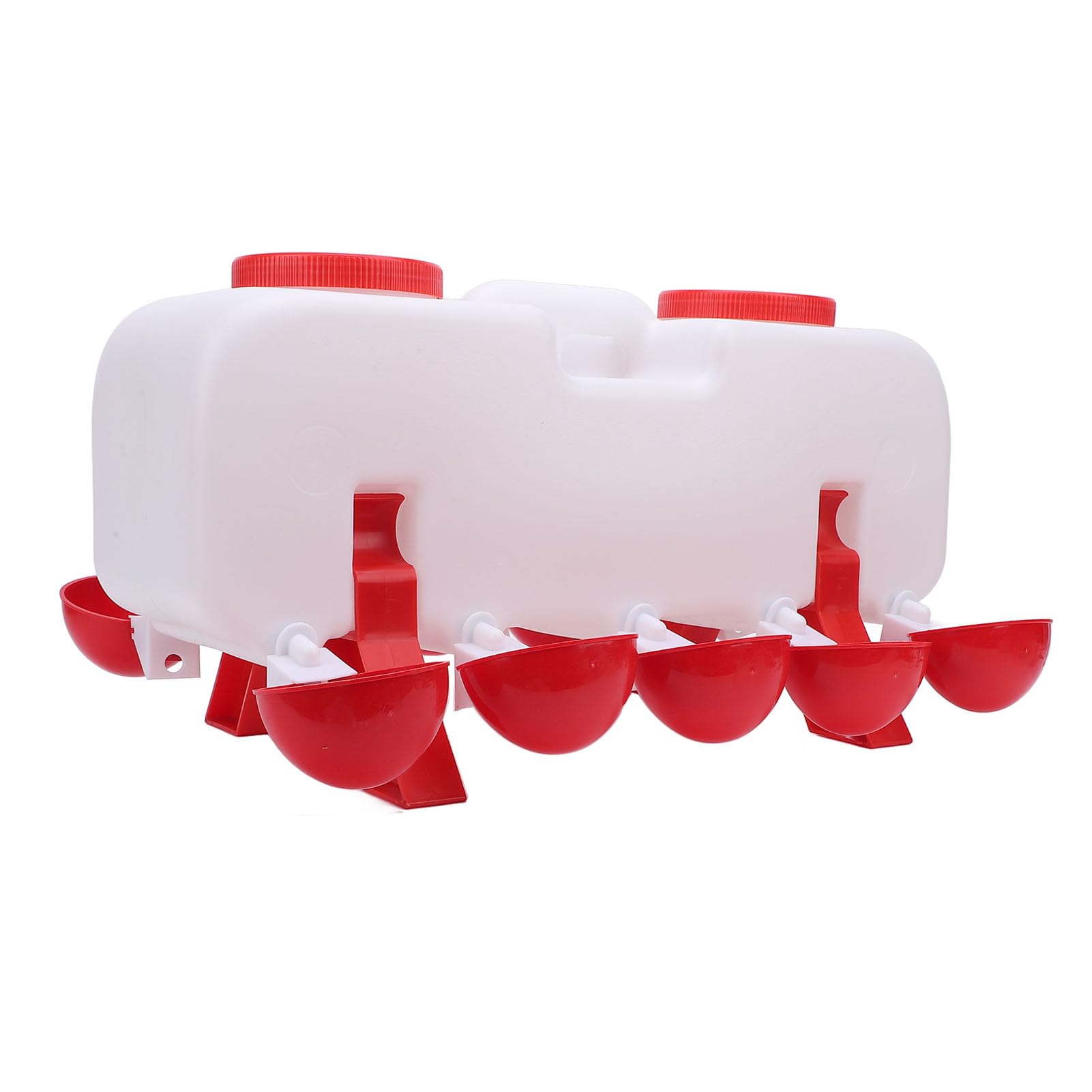 Fabater Alimentador Automático de Agua para Pollos, 28 Piezas, Bebedero para Aves de Corral, Gran Capacidad, Construcción Estable de ABS con Vasos de Agua para Pato, Ganso y Pollo