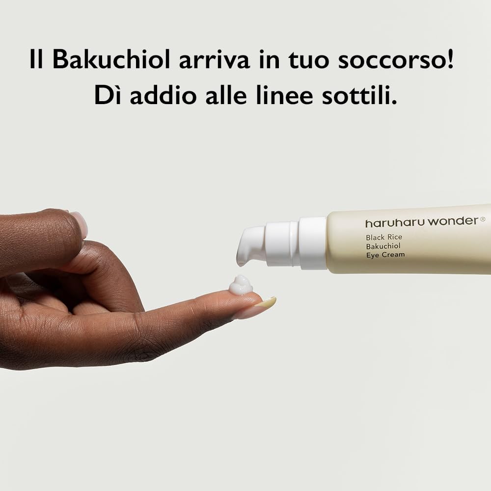 Haruharu Wonder Black Rice Bakuchiol Eye Cream 20ml | Cura delle rughe, alternativa al retinolo naturale | Cruelty Free