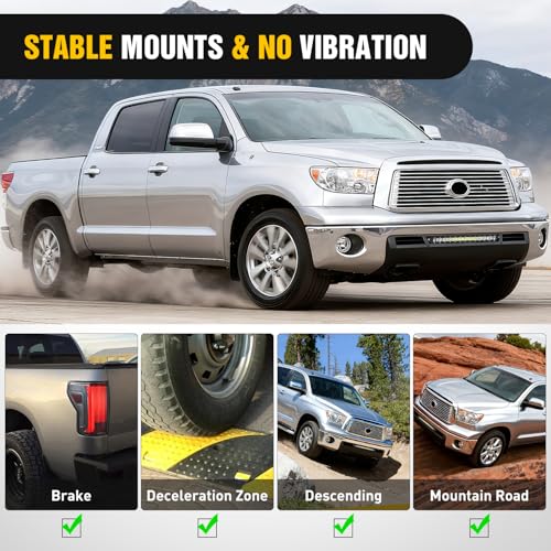 Image of Nilight Front Lower Hidden Bumper Mounting Brackets for 25inch Single Row Straight LED Light Bar Compatible with 2007-2013 Toyota Tundra