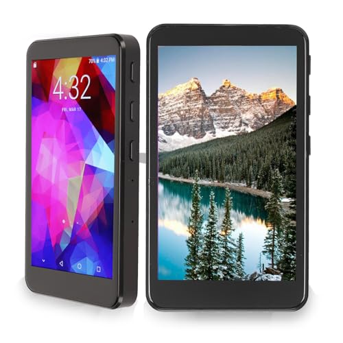 MP3 Player with Bluetooth and WiFi, HD Noise Reduction Voice Activated Recorder, with Earphone Memory Card Charging Cable, MP4 Player for Android (M26B (Quad) 64GB)