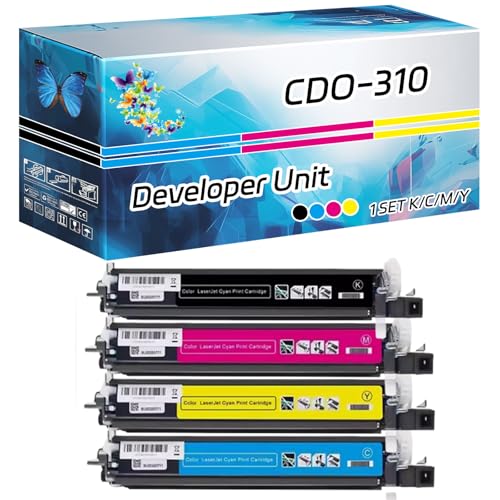 CDO-310 Developer Unit Compatible for Pantum CM7107DN CP2507DN Plus Printers, High Yield 225000 Pages, with Chip High-Definition Printing (4-Pack BK/C/M/Y)