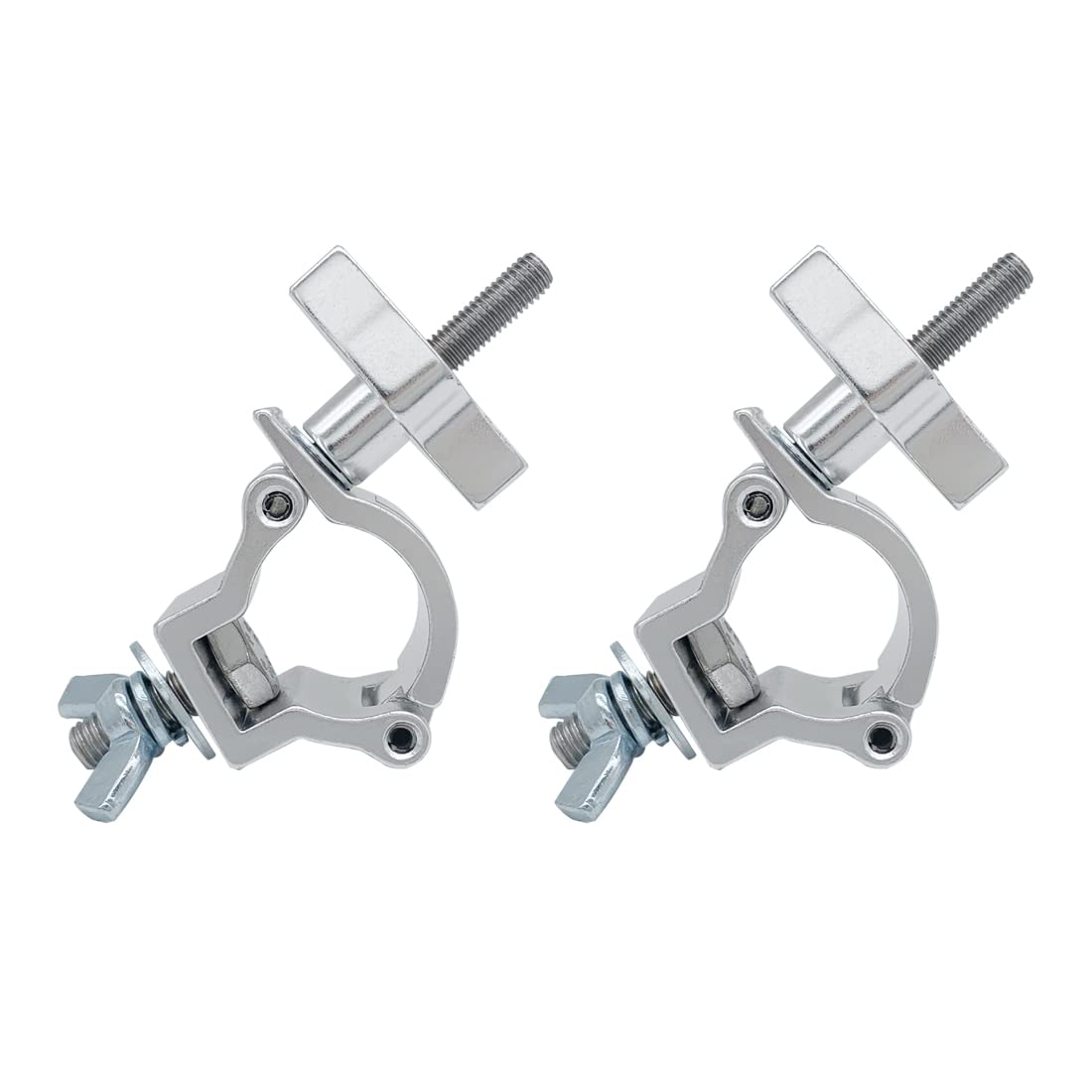 2pcs Lighting Truss DJ light Clamps Heavy Duty Aluminum Alloy 165 Lbs for 1-1/4 inch (32-35mm) OD Tubing/Pipe Quick Release