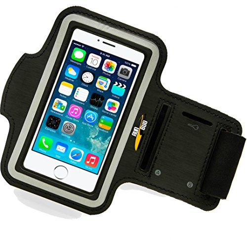iPhone 5 Armband Fits 5s, 5c and iPod Touch 5 | Sports Band for Running, Jogging, Walking and Gym Workouts | Fits Apple iPhone 5 Cell Phone | 1