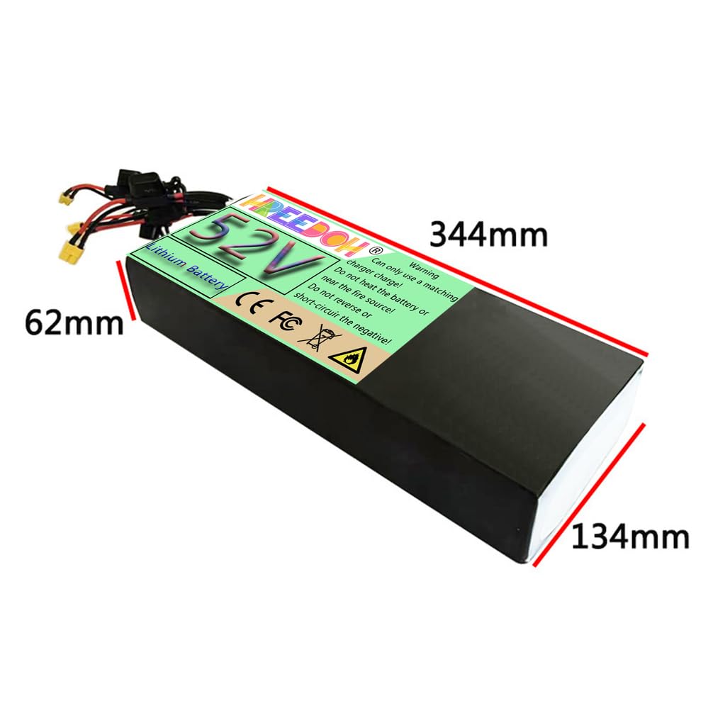 Batteria per Monopattino Elettrico da 52 V, Batteria al Litio da 52 V, 18,2 Ah, 23,1 Ah, batterie di Ricambio con Scheda di Protezione BMS.