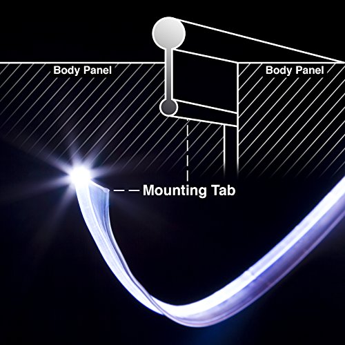 3Pc Led Head 6Ft Fiber Optic Roll Light Kit Xkchrome App Controlled Bluetooth Enabled Automotive Car Truck Dash Door Interior Architectural Home Indoor Accent Flexible W/Mounting Tab 5V Standard #TOP3