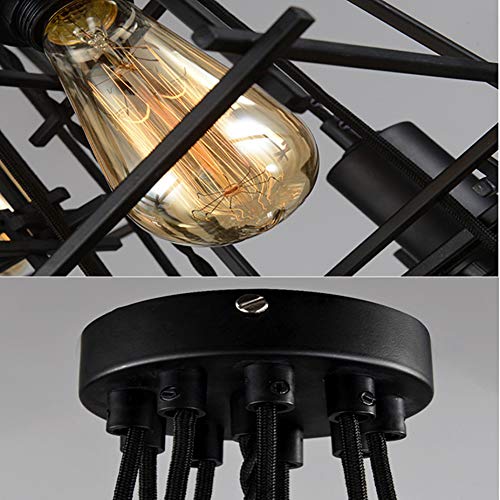 Lustre industriel américain E27 pour éclairage de loft et de bar - 8