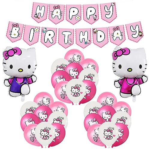 QA07526 Decoration Anniversaire Ballons Deco Anniversaire 18 Ans Banderole Joyeux Anniversaire Kit Parti Décoration Avec Numéro H - Maison