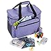 HOMEST Universal Sewing Machine Case with Multiple Pockets for Sewing Notions, Tote Bag Compatible with Singer Quantum Stylist 9960, Singer Heavy Duty 4423, Purple