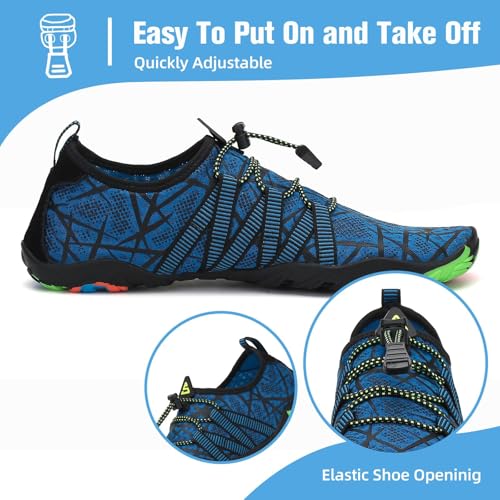 Image of Mishansha Water Shoes for Women Men, Quick-Dry Barefoot Swim Shoes with Drainage Holes, Lightweight Aqua Shoe for Beach Pool River Boating Yoga Walking