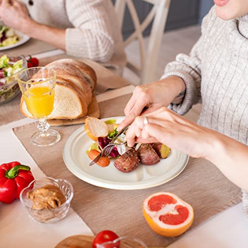 Yongzhukang Paper Plates Disposable, 3 Compartment Compostable Heavy Duty Plates 9" Biodegradable Sugarcane Bagasse Plates For Dinner Thanksgiving Party Christmas Valentines Holiday 125 Pack #TOP7