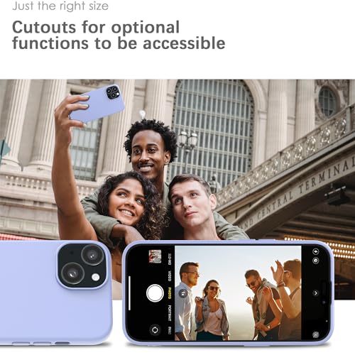 Image of YATWIN Silicone Back Case for iPhone 13 Mini, Soft-Touch Phone Back Cover for Apple iPhone 13 Mini - Lilac