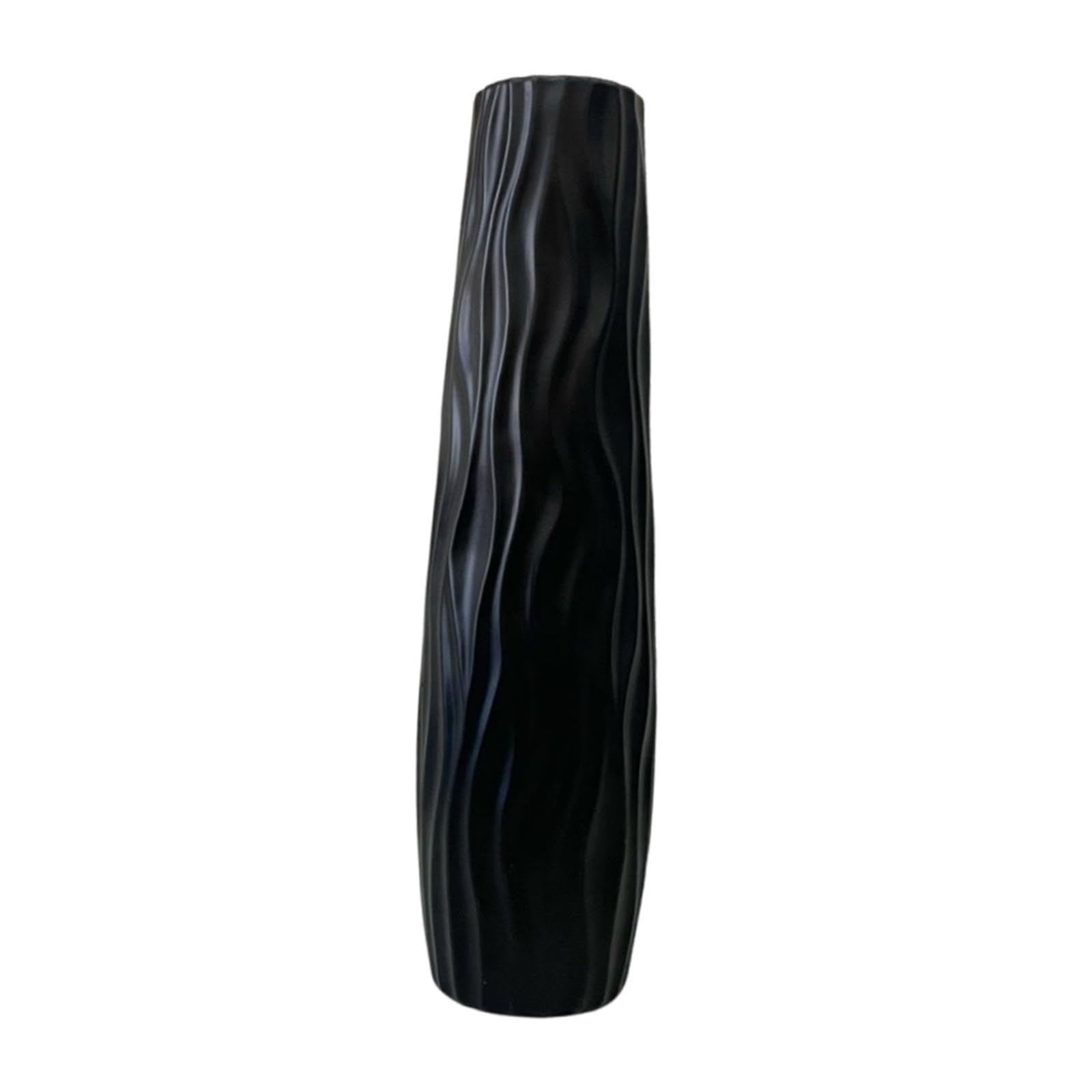 Fenteer Large Decorative Floor Vase for Flowers, Home Decor for Entryway, Dining Room, Black