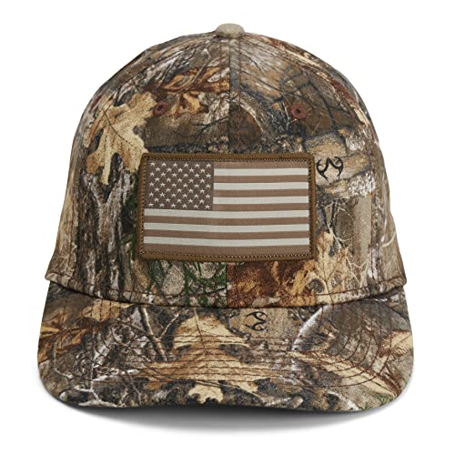 Paramount Outdoors American Flag Camo Hunting Hat 6-Panel Structured Flag Cap (RT Edge)