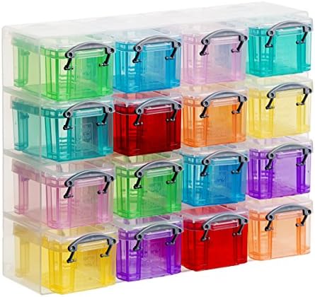 Really Useful Box 16x0.14 Litre Plastic Storage Box Organiser Clear & Assorted