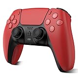 ps4コントローラー 2025年メンバー限定 Newluck P4 コントローラー Bluetooth 無線/有線接続 人体工学 800mAh大容量 充電急速 10-14時間連続使用 重力感応 6核振動機能 ピンホールリセット機能 高耐久ボタン P3/P4/P4 Pro/Slim/PC対応 日本語取扱説明書付き レッド