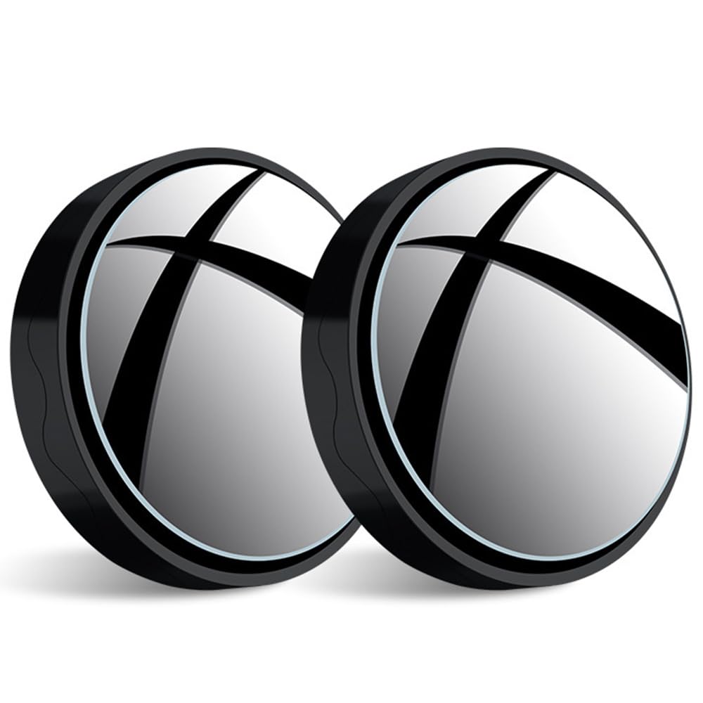 JinRui-T 2Pcs Blind Spot Car Mirror, Automotive Side Blindspot Mirror for Car, 2.2" Round Car Rearview Mirror 360 Degree Rotating with Vacuum Suction Cup for Cars, Suv, Van and Trucks