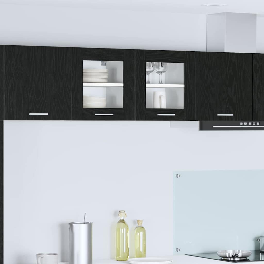 Moderner Hängeschrank in Schwarz Eichen-Optik 40 x 31 x 40 cm aus Holzwerkstoff mit viel Stauraum, praktisches modern Küchenzubehör für eine organisierte Küche