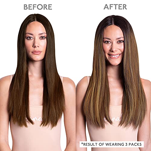 Image of WENNALIFE Tape in Hair Extensions, 20pcs 14 Inch 50g Dark Brown to Chestnut Brown and Dirty Blonde Remy Human Hair, Coloured Tape Extensions