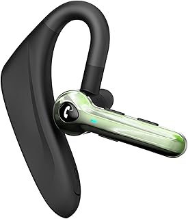 Trucker Bluetooth Headset Wireless Bluetooth Earpiece with Microphone ENC Long Battery Life Waterproof Earpiece Hands Free Headset Cell Phone Ear Pieces for Office Business Driving Work HD Phone Calls
