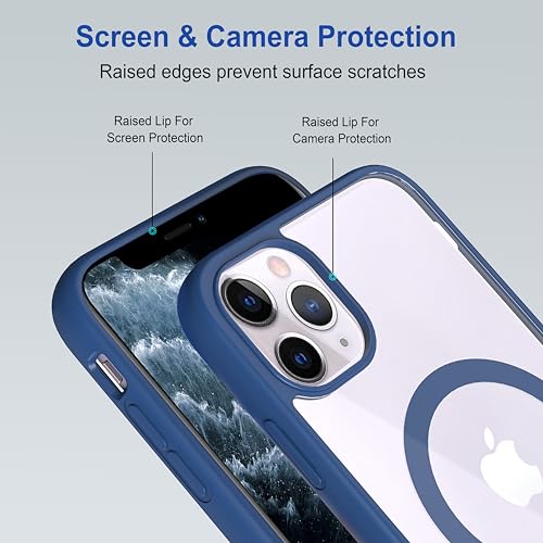 Image of Zapcase Back Case Cover for iPhone 11 Pro Max | Compatible for iPhone 11 Pro Max Back Cover | Scratch-Resistant Back Cover | Navy Blue