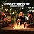HDLKRR 60 Inch Outdoor Propane Fire Pit Table, 50,000 BTU Natural Gas Firepit Rectangular Concrete Fire Table with Steel Lid, Natural Gas Orifice, Rain Cover for Outside Patio, Deck, Backyard, Garden