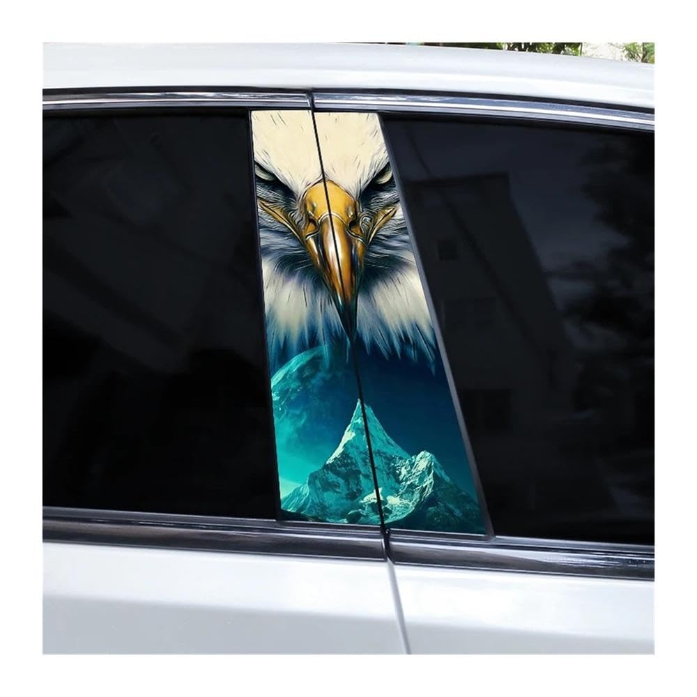 Bertdcx D Eagle Car Pillar Vinyl Sticker Waterproof For Car Center Pillar Ecoration Auto Parts(D)