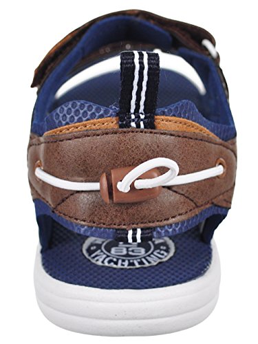 Nautica Kids Sports Sandals, Open Toe Athletic Beach Water Shoes - Boys - Girls - Little Kid Big Kid-Helm-Brown/Tan/Ivory-13 #TOP1