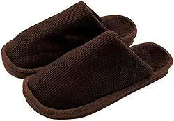 Pantufa Lisa Masculina, Marrom, Tecido Poliéster, Tamanho 42/43, Sola TPR