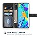FDCWTSH Compatible with Huawei P30 Pro Wallet Case Wrist Strap Lanyard Leather Flip Cover Card Holder Stand Cell Accessories Folio Purse Cases for Hawaii P30Pro P 30 Pro30 Women Men Black