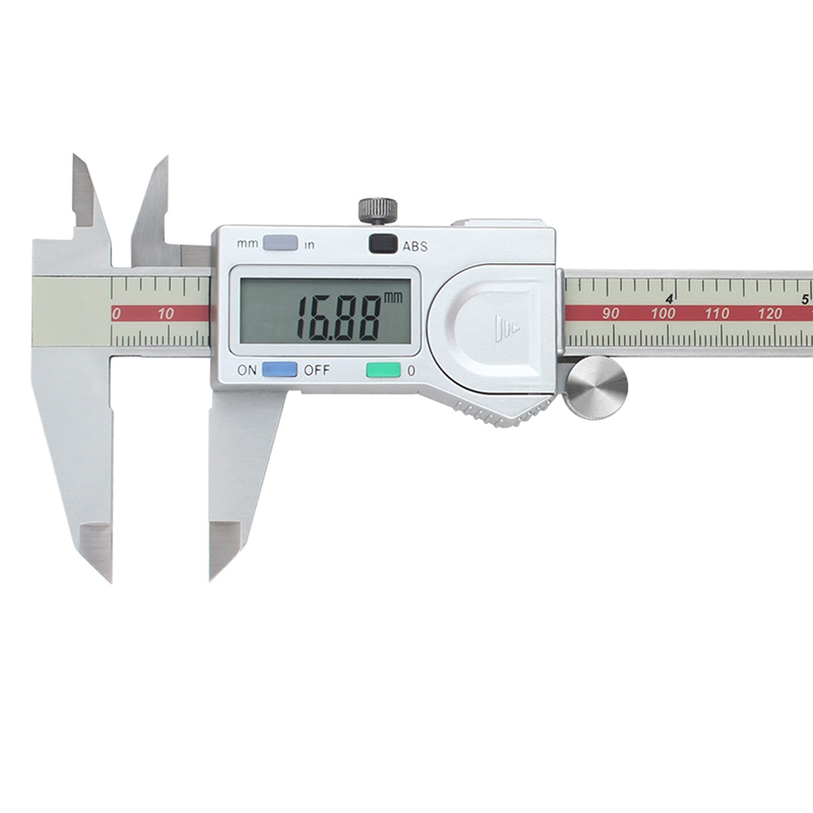 Calibro a Corsoio ad Alta Precisione con Schermo LCD in Metallo in Acciaio Inossidabile Righello di Misurazione di Precisione per Progettisti, Ingegneri e Meccanici(Size:0-150mm)