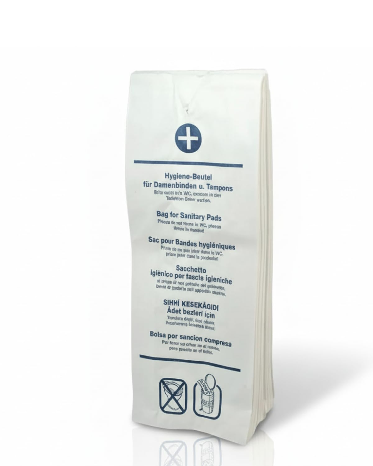 Damen-Hygienebeutel 1.000 Stück Weiß | Reißfestes Kraftpapier, diskrete Entsorgung, für Damenhygiene, WC-Kabinen & Sanitärbereiche