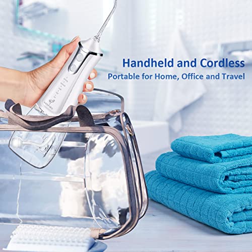 REDFMG-Water-Flosser-for-Teeth-Cleaning-Cordless-Water-Flosser-with-Adjustable-Level-Pressure-300ML-Detachable-Water-Tank-5-Water-Jet-Replacements-IPX6-Waterproof