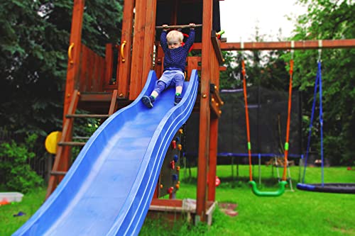 Ondis24 Wellenrutsche 3m Kinderrutsche Anbaurutsche Wasserrutsche für Spielturm oder Hang ab 3 Jahren (300 cm, Blau)