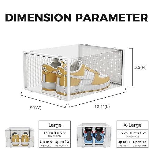 Pinkpum-Shoe-Storage-Boxes-Shoe-Organizer-for-Closet-Clear-Shoe-Boxes-Clear-Plastic-Stackable-Folable-Storage-Bins-with-Lids12-Pack-Shoe-Sneaker-Containers-Bins-Holders