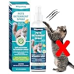 Woyamay Cat Repellent Spray, Cat Deterrent Spray Indoor & Outdoor, Cat Spray Deterrent for Scratching, Anti Scratch Cat Spray to Keep Pet Off Limits Areas, Protect Furniture, Sofa, Rug, Curtain,200 ml