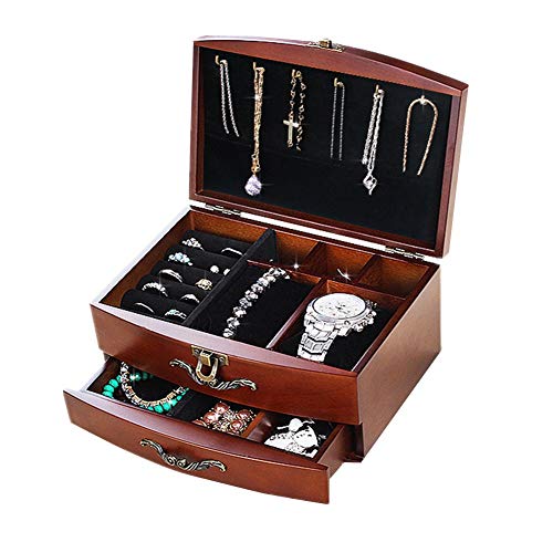 Shulishishop Coffret Bijoux Coffret A Bijoux en Bois Boîtes à Bijoux Boîtes à Bijoux pour Les Filles Grande Boîte à Bijoux Boîtes à Bijoux pour Les Femmes Cover
