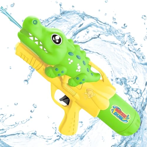 Image of Storio Cutest Crocodile Manual Holi Pichkari Water Gun Toy for Kids for Holi with 20Ft Range |High Pressure Mechanism Ideal Outdoor Toy for Pool & Beach Fun