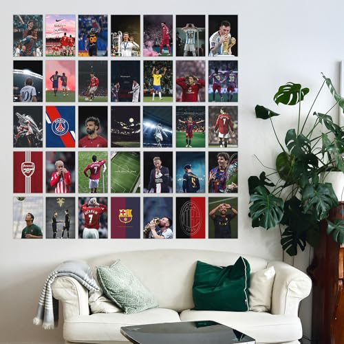 Image of Wallgasm Football Collage Kit - Set of 54, 4 x 6 Inches Posters | Poster Set For Room, Wall Art for Bedroom, Gym, Office