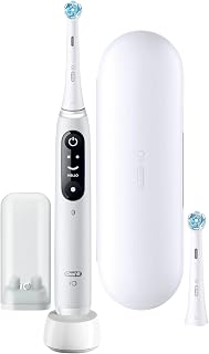 Oral-B szczoteczka elektryczna iO Series 6, biała | technologia magnetyczna, 5 trybów, wyświetlacz, etui, dodatkowa końc