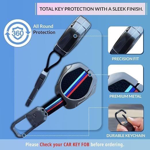 Image of NEODRIFT 'KeyShield' Car Key Cover for Maruti Suzuki Swift (Shape 1, 02 Buttons) (Durable, Stylish and 360 Protection)