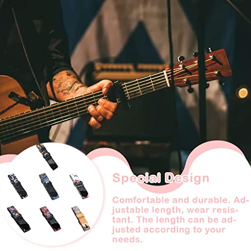 CIVVOPSSW Sangle de guitare acoustique Instrument ceinture d’épaule Pick Pocket basse pièces de rechange, Grille de… - Les Beatles, Paul McCartney, John Lennon, RIngo Starr, George Harrison CIVVOPSSW Sangle de guitare acoustique Instrument ceinture d'épaule Pick Pocket basse pièces de rechange, Grille de… – Image 4