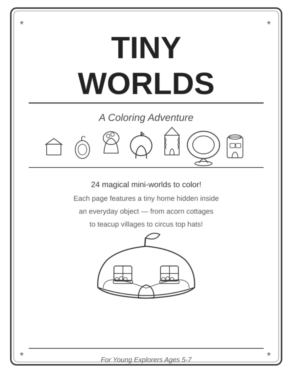 Tiny Worlds: A Coloring Adventure