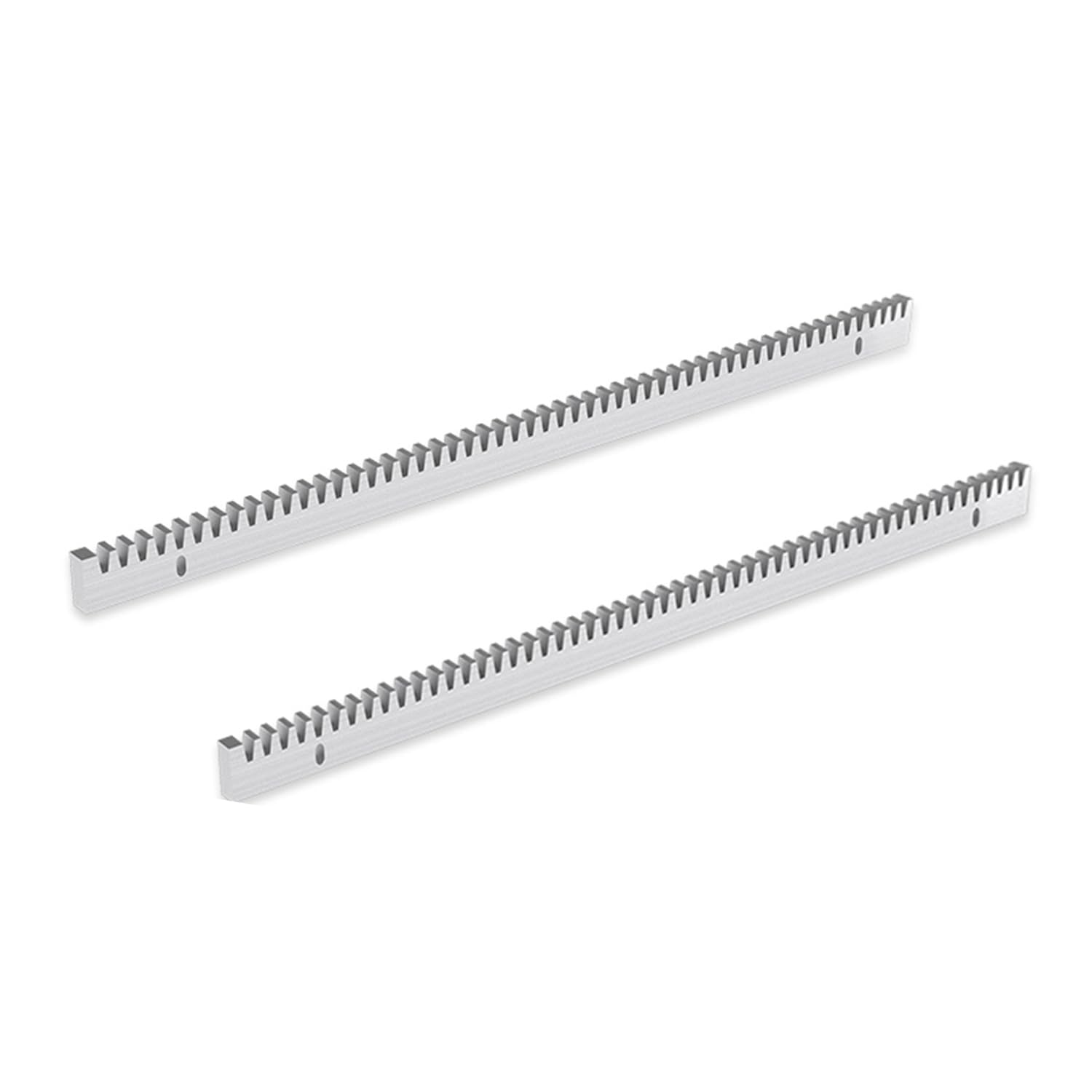Blütezeit Galvanized Steel Gear Rack 8mm Thickness 1.64ft 2 Pieces Including Mounting Hardware Total 3.28 Feet Teeth Track for Sliding Gate Operator