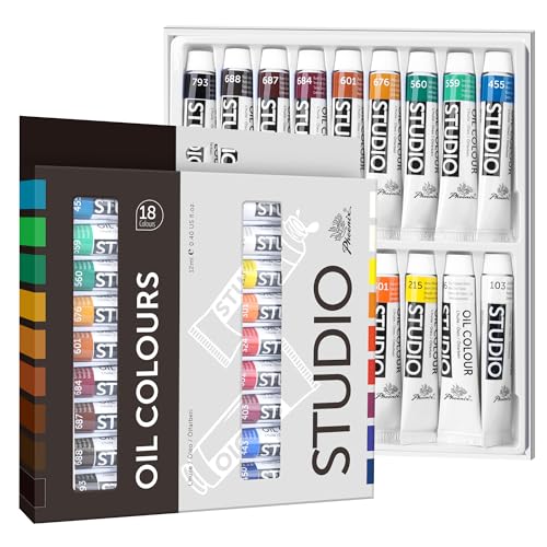 PHOENIX Oil Paint Set - 18 Non-Toxic Tubes